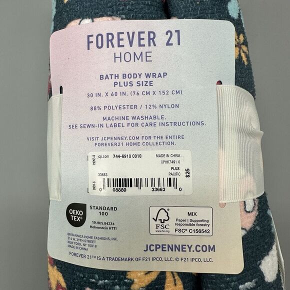 Bath Body Wrap Plus Size Mushrooms And Flowers - Picture 3 of 3